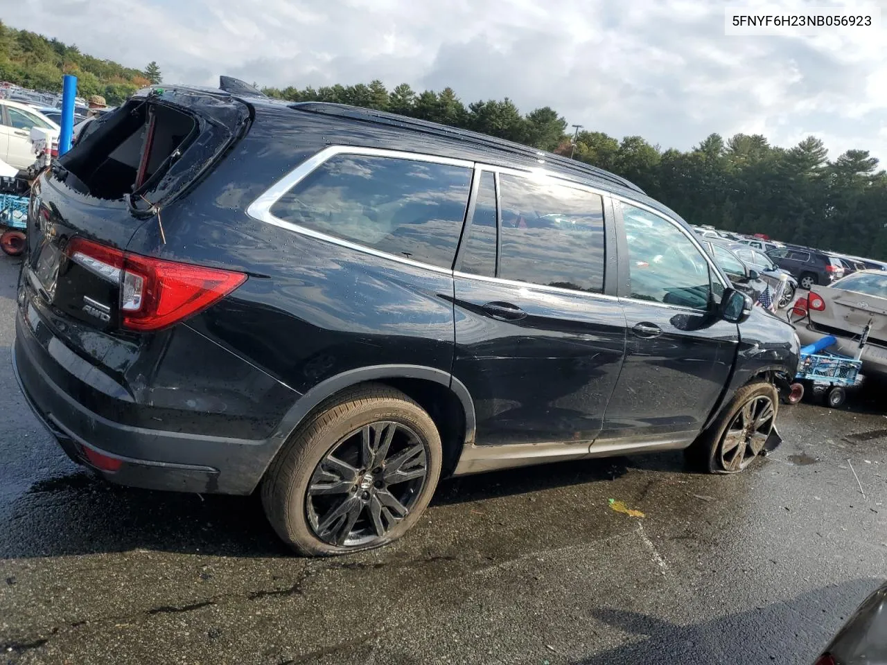 2022 Honda Pilot Se VIN: 5FNYF6H23NB056923 Lot: 74604154