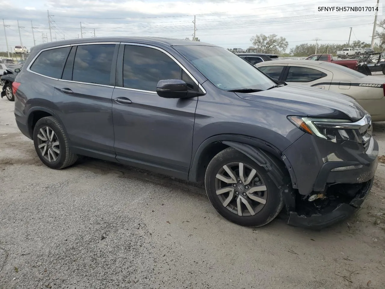 2022 Honda Pilot Exl VIN: 5FNYF5H57NB017014 Lot: 76490174