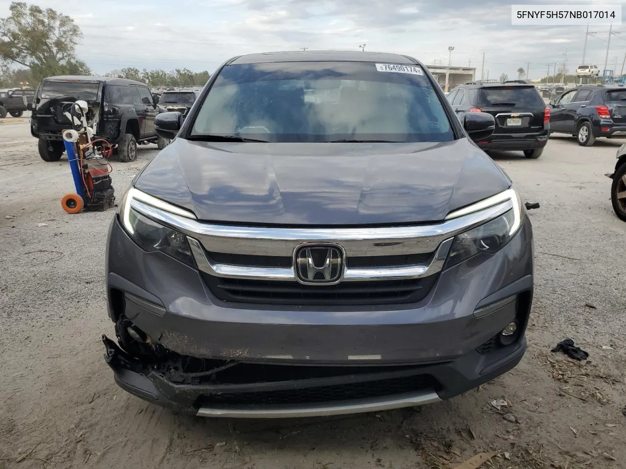 5FNYF5H57NB017014 2022 Honda Pilot Exl