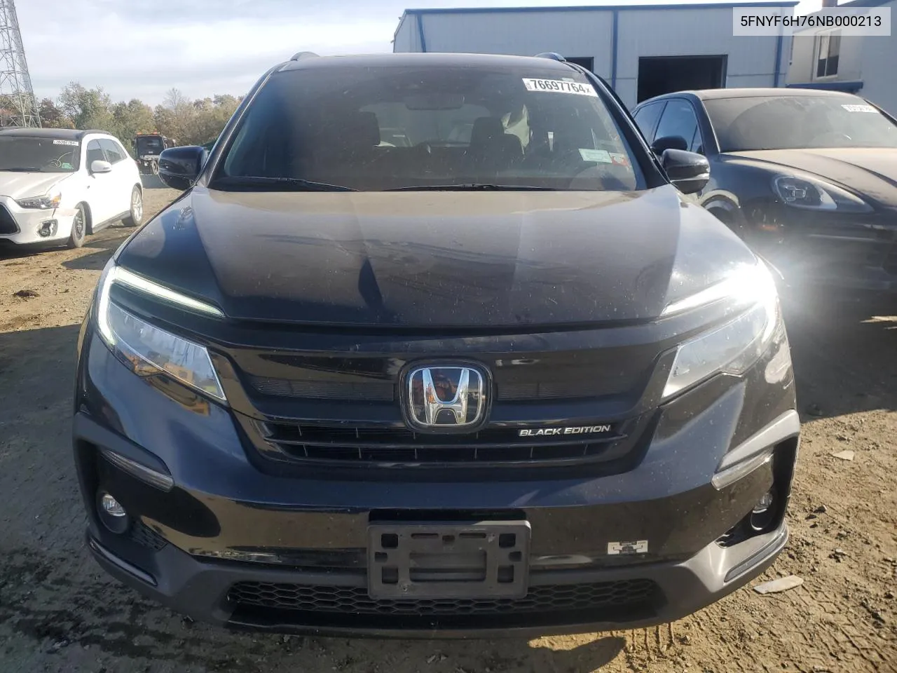 2022 Honda Pilot Black VIN: 5FNYF6H76NB000213 Lot: 76697764