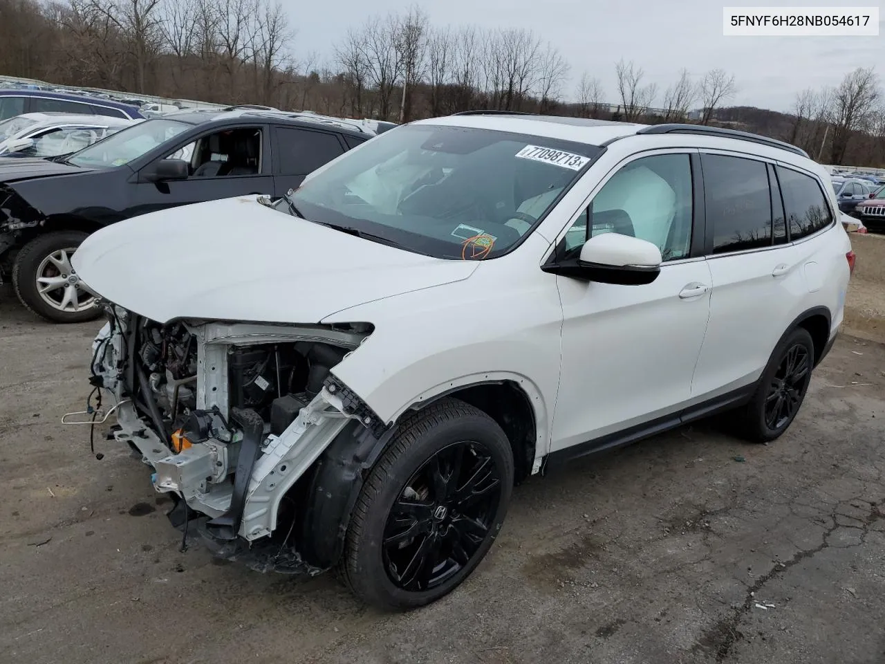 2022 Honda Pilot Se VIN: 5FNYF6H28NB054617 Lot: 76785224