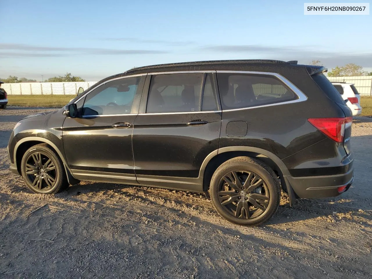 2022 Honda Pilot Se VIN: 5FNYF6H20NB090267 Lot: 77906434