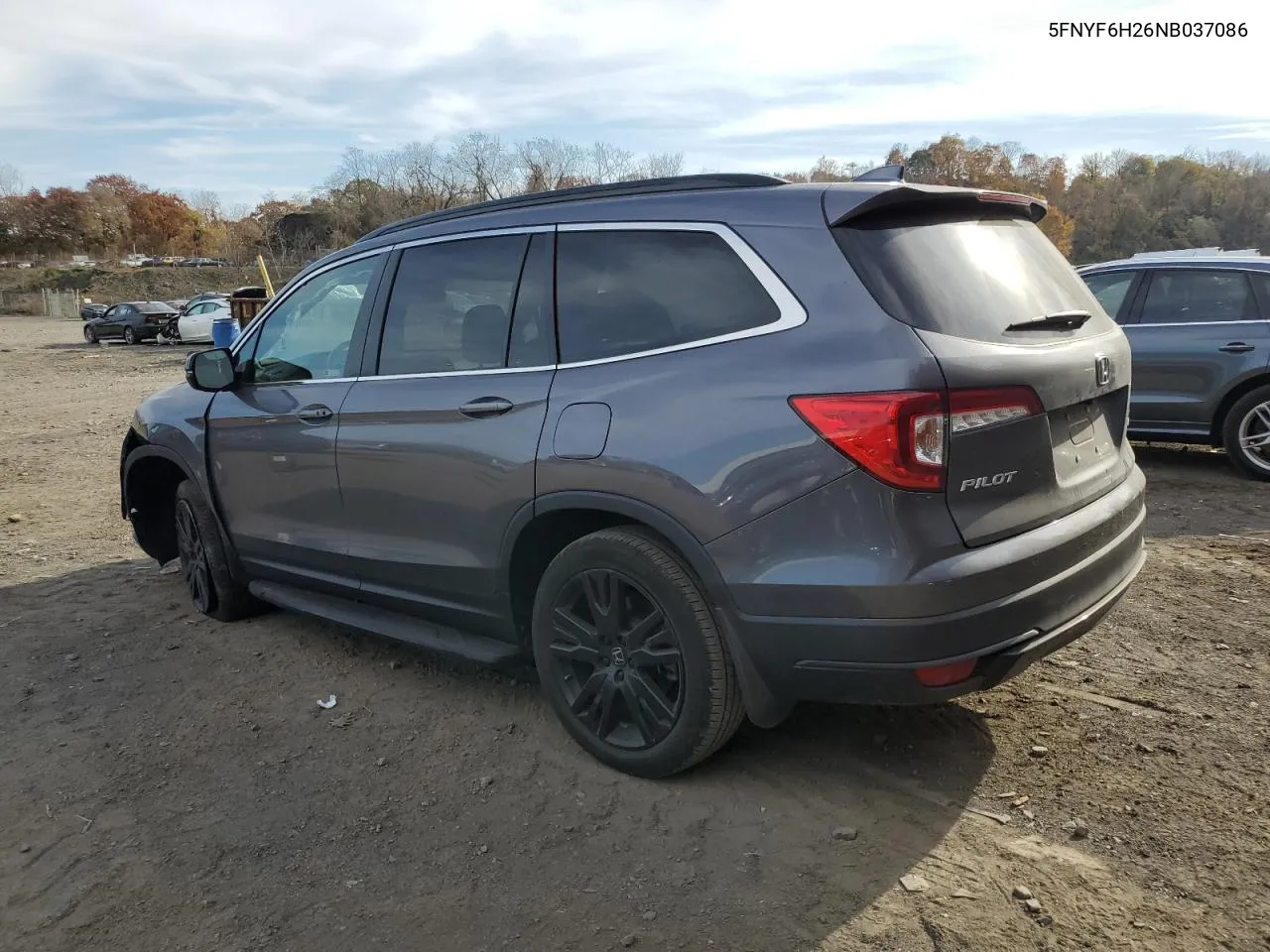 2022 Honda Pilot Se VIN: 5FNYF6H26NB037086 Lot: 78329504