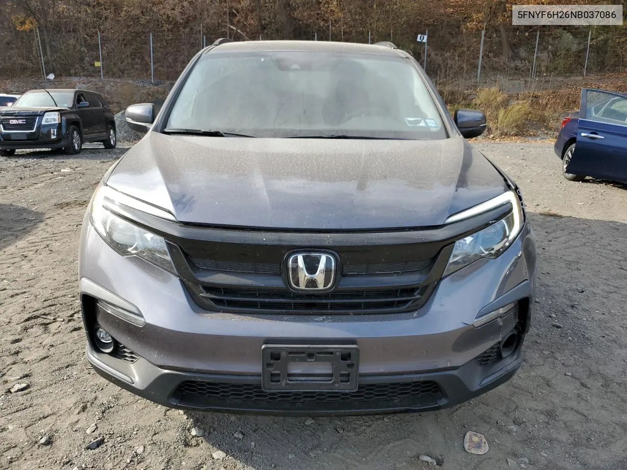 2022 Honda Pilot Se VIN: 5FNYF6H26NB037086 Lot: 78329504