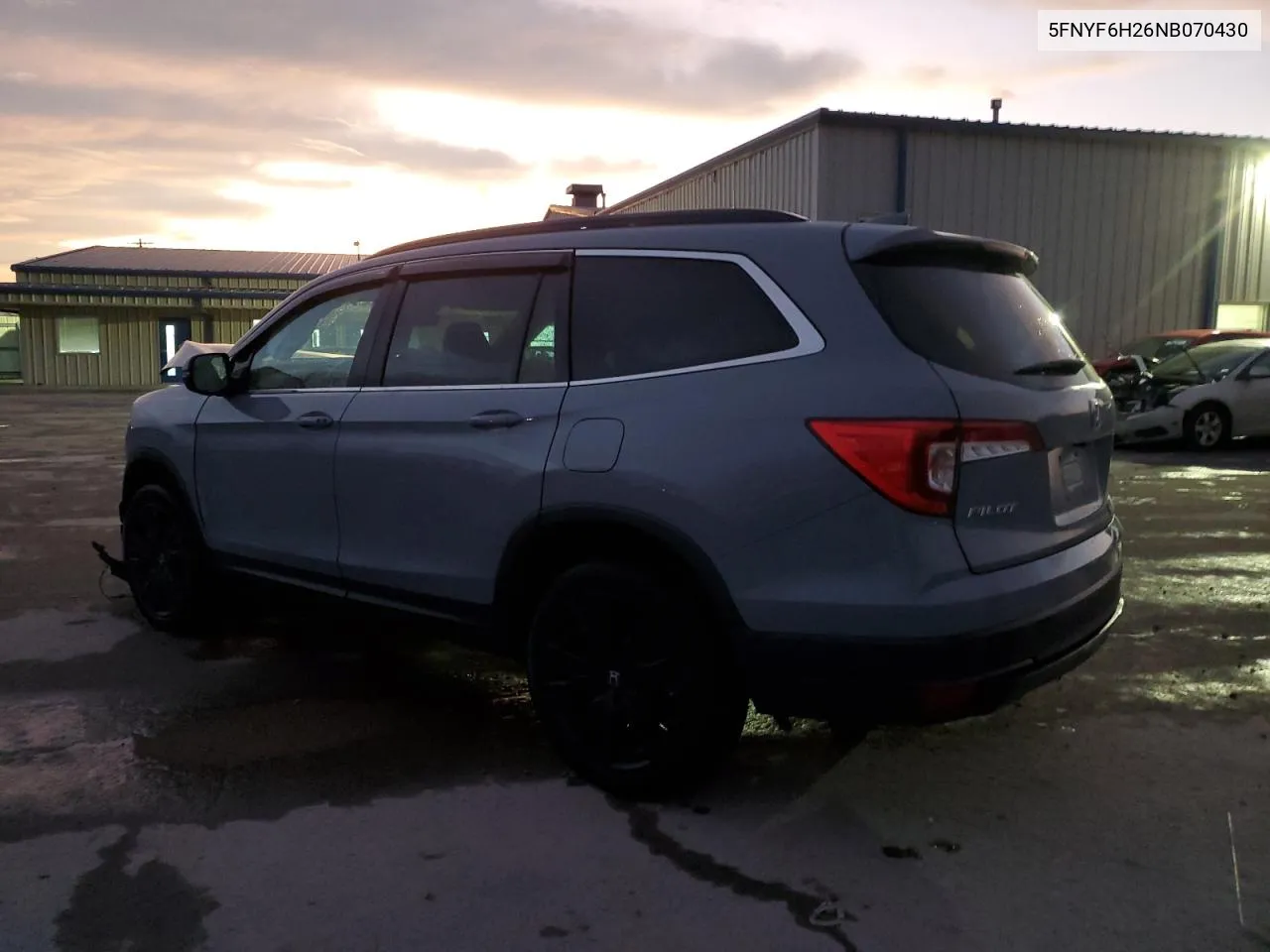 2022 Honda Pilot Se VIN: 5FNYF6H26NB070430 Lot: 79205284