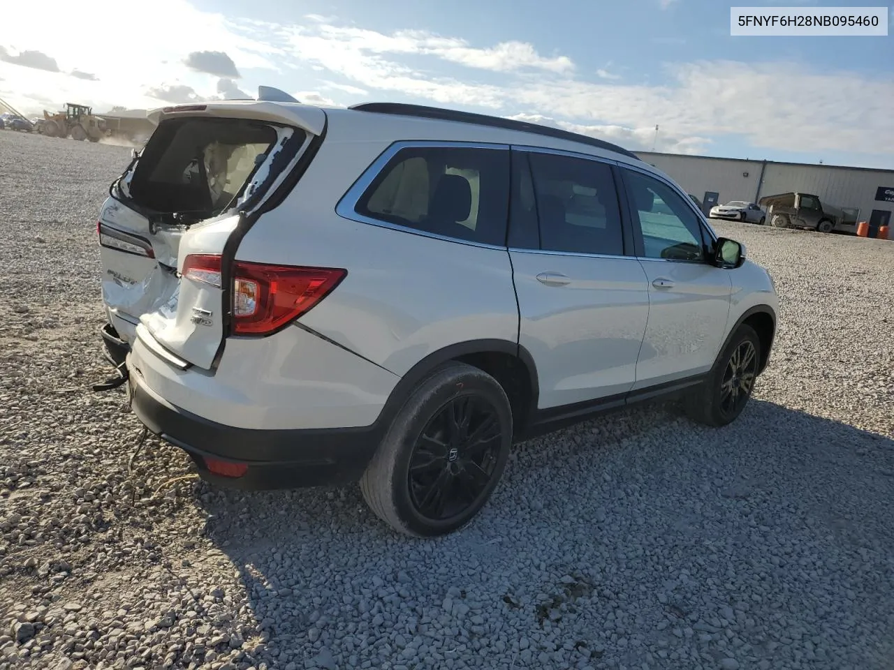 2022 Honda Pilot Se VIN: 5FNYF6H28NB095460 Lot: 79949014