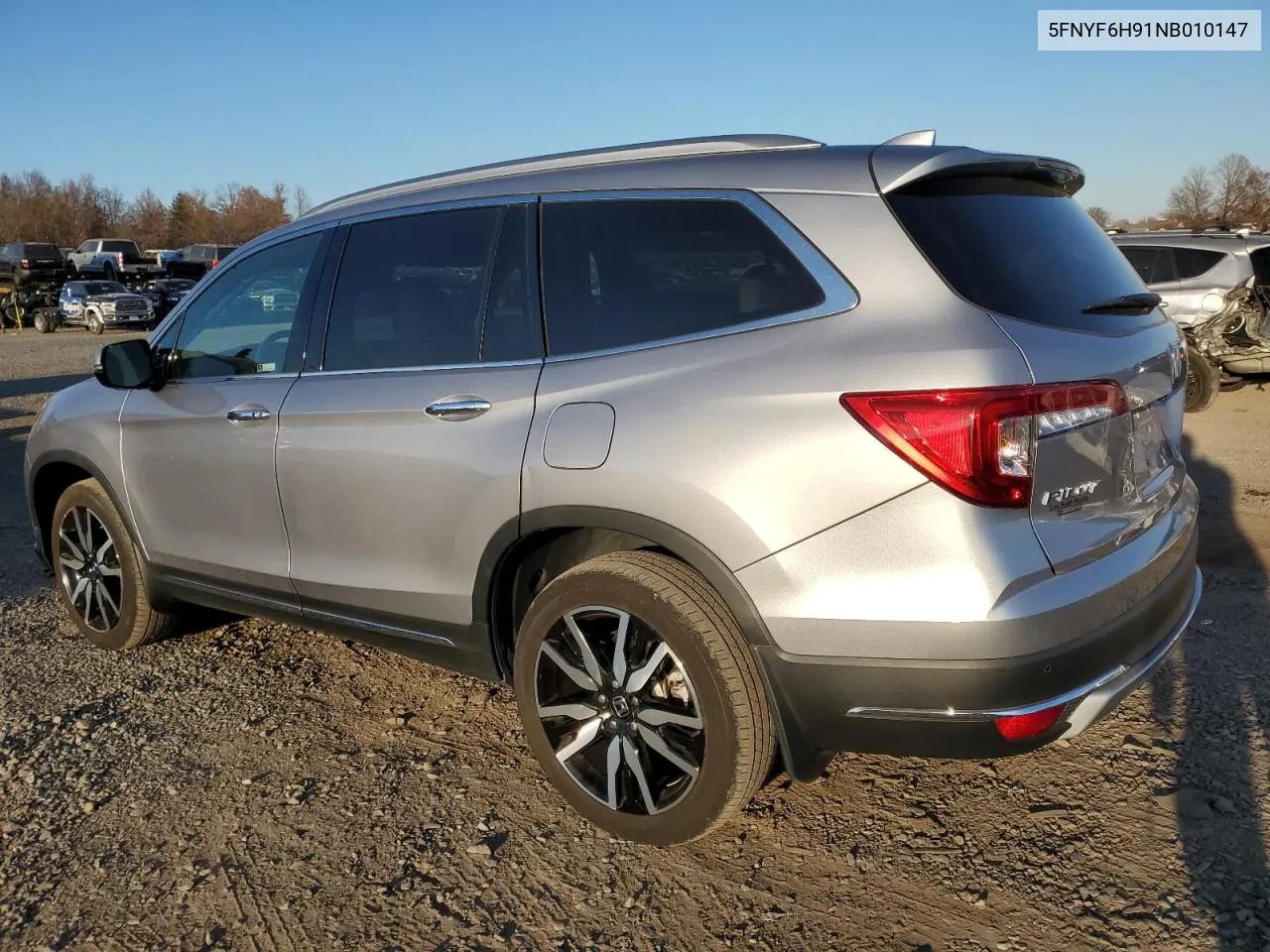 2022 Honda Pilot Touring VIN: 5FNYF6H91NB010147 Lot: 80011494