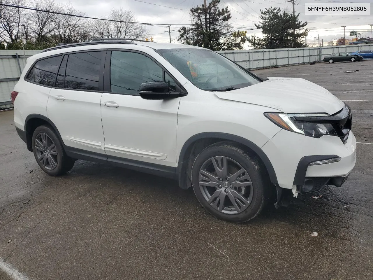 2022 Honda Pilot Sport VIN: 5FNYF6H39NB052805 Lot: 80274154