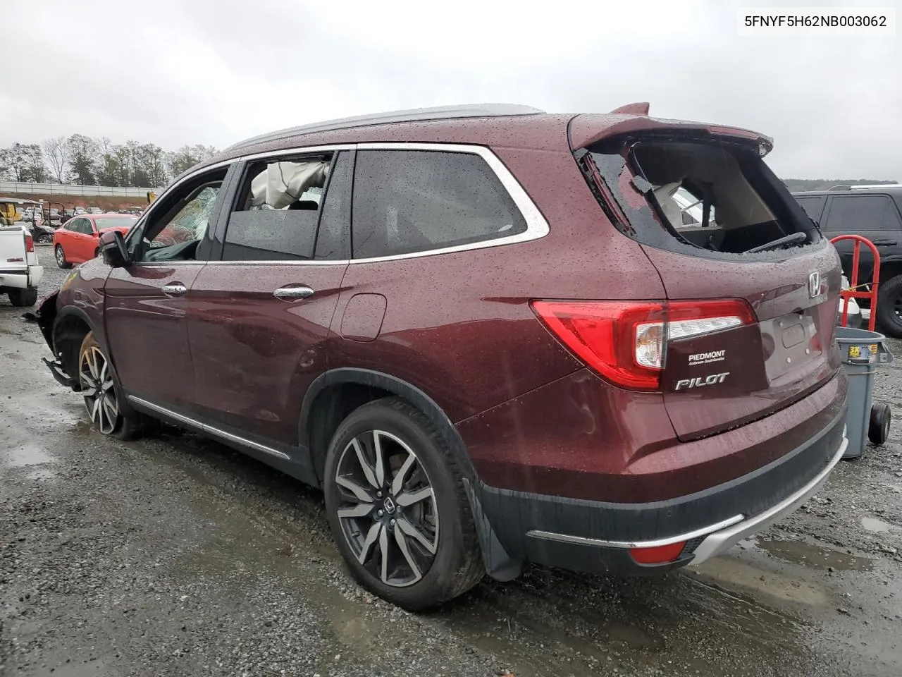 2022 Honda Pilot Touring VIN: 5FNYF5H62NB003062 Lot: 80552064