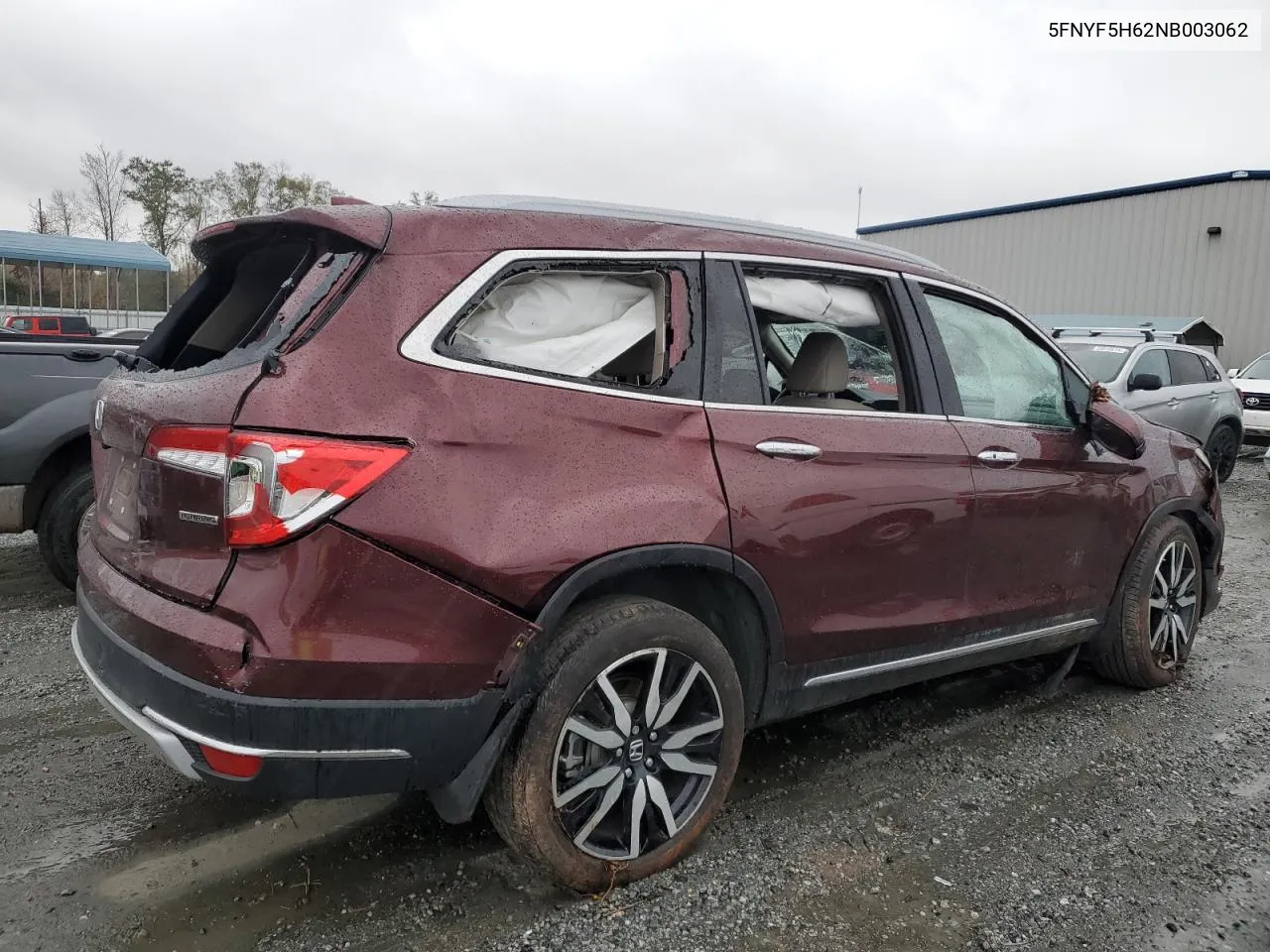 2022 Honda Pilot Touring VIN: 5FNYF5H62NB003062 Lot: 80552064