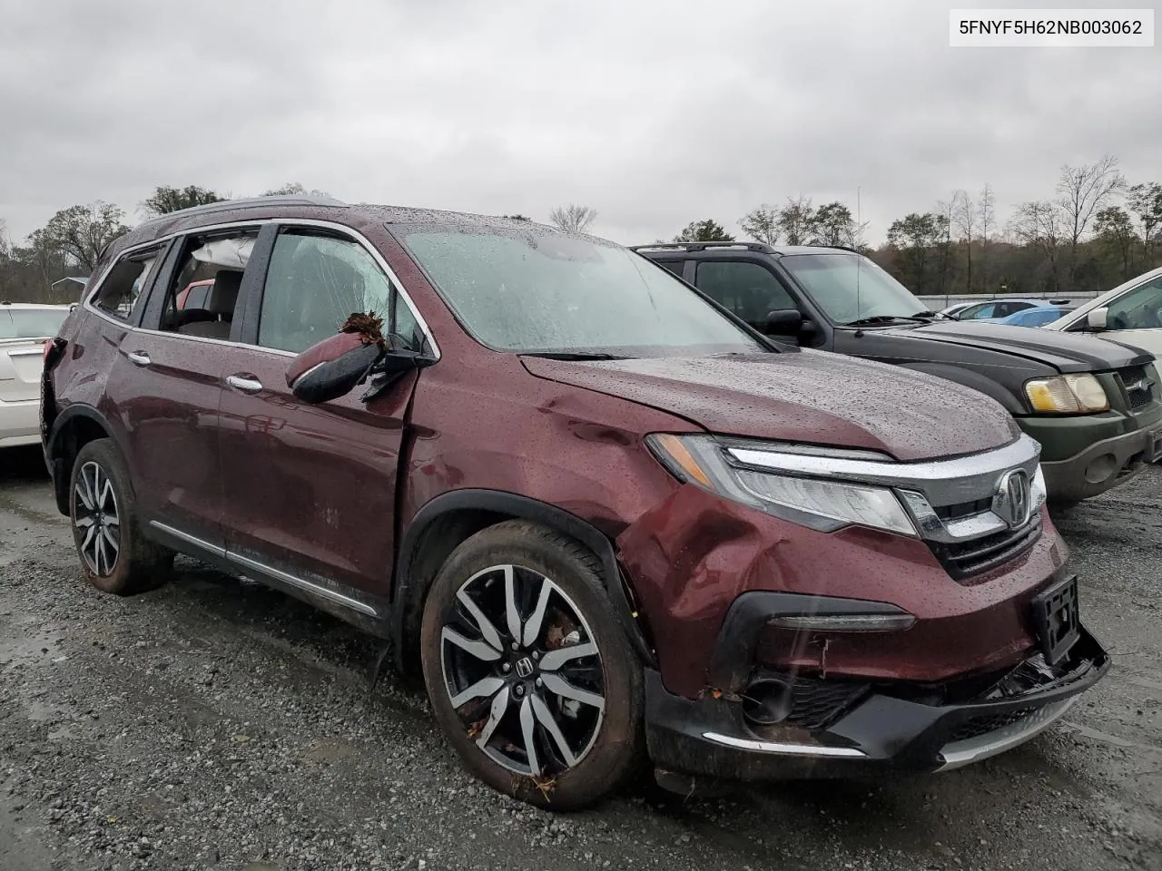 2022 Honda Pilot Touring VIN: 5FNYF5H62NB003062 Lot: 80552064