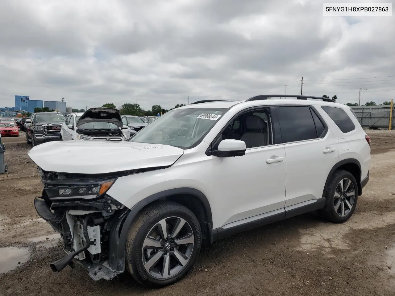 2023 Honda Pilot Elite VIN: 5FNYG1H8XPB027863 Lot: 59969244