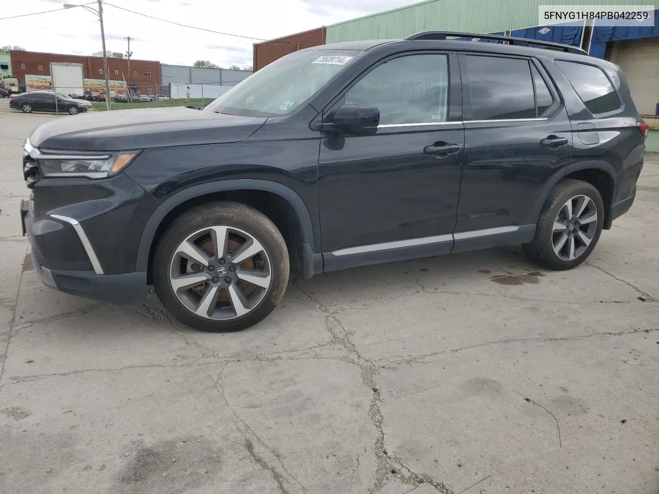 2023 Honda Pilot Elite VIN: 5FNYG1H84PB042259 Lot: 75609714