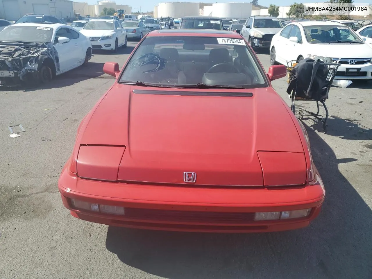 1991 Honda Prelude Si Alb VIN: JHMBA4254MC001984 Lot: 73799594