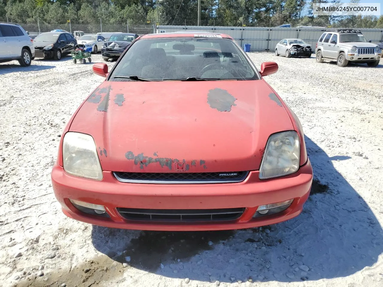 2000 Honda Prelude VIN: JHMBB6245YC007704 Lot: 75709944