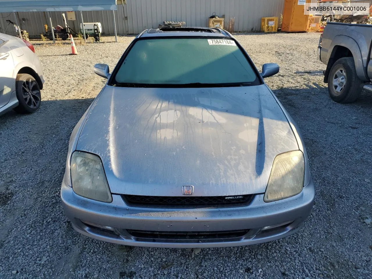 2000 Honda Prelude VIN: JHMBB6144YC001006 Lot: 75847184