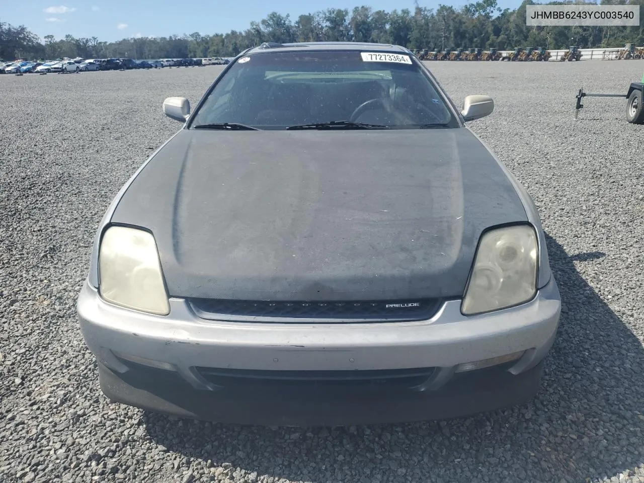 2000 Honda Prelude VIN: JHMBB6243YC003540 Lot: 77273364