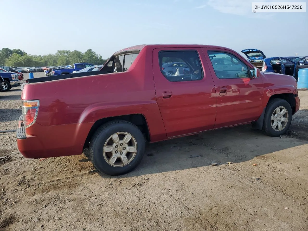 2006 Honda Ridgeline Rtl VIN: 2HJYK16526H547230 Lot: 65676694