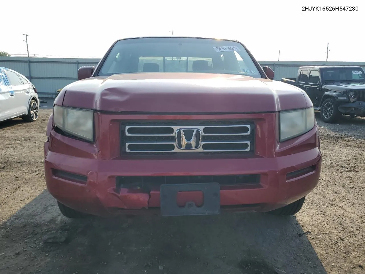 2006 Honda Ridgeline Rtl VIN: 2HJYK16526H547230 Lot: 65676694