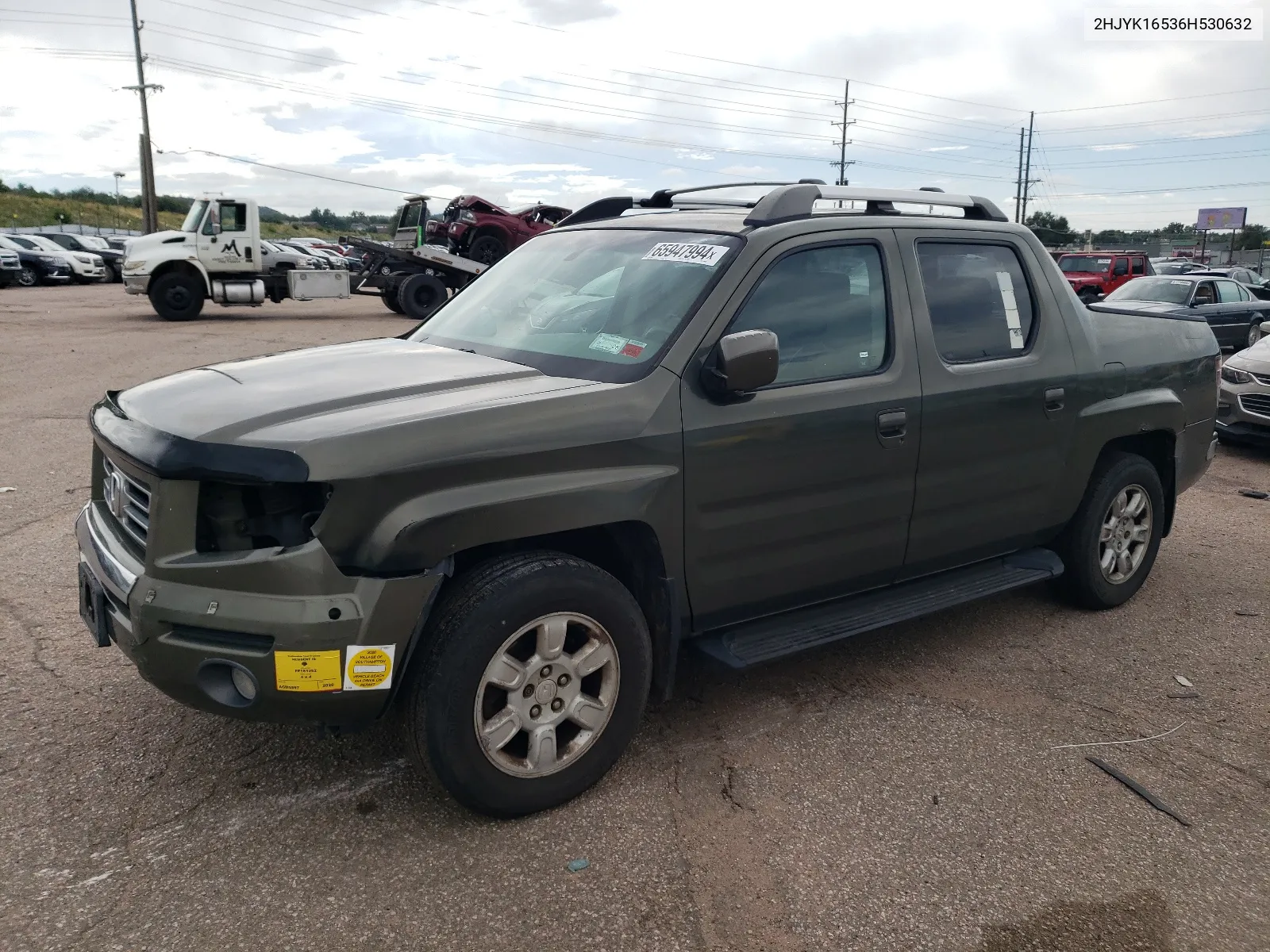 2006 Honda Ridgeline Rtl VIN: 2HJYK16536H530632 Lot: 65947994