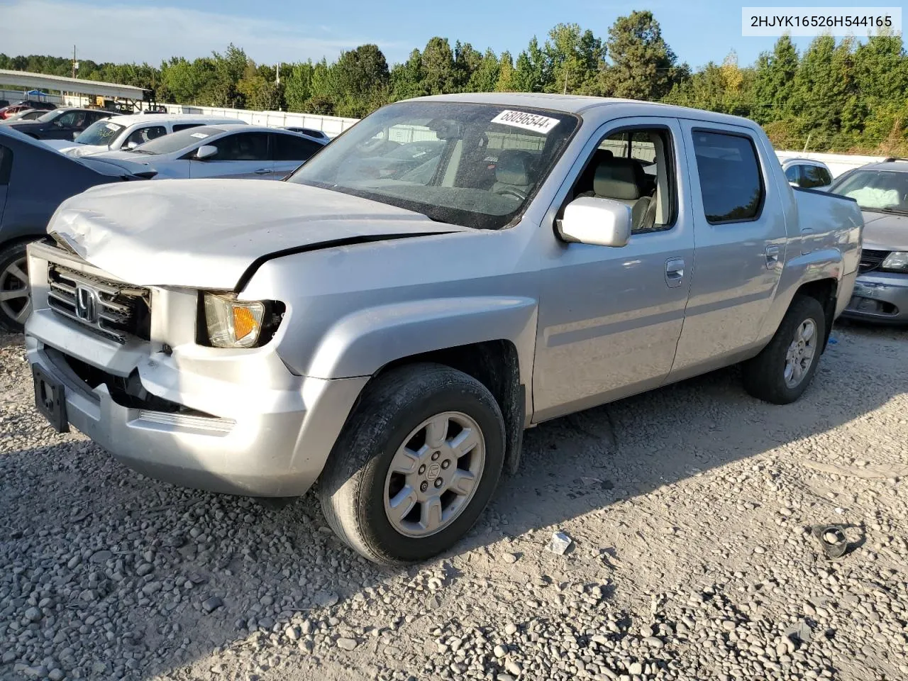 2006 Honda Ridgeline Rtl VIN: 2HJYK16526H544165 Lot: 68096544