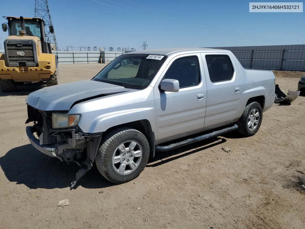 2006 Honda Ridgeline Rts VIN: 2HJYK16406H532121 Lot: 69319274