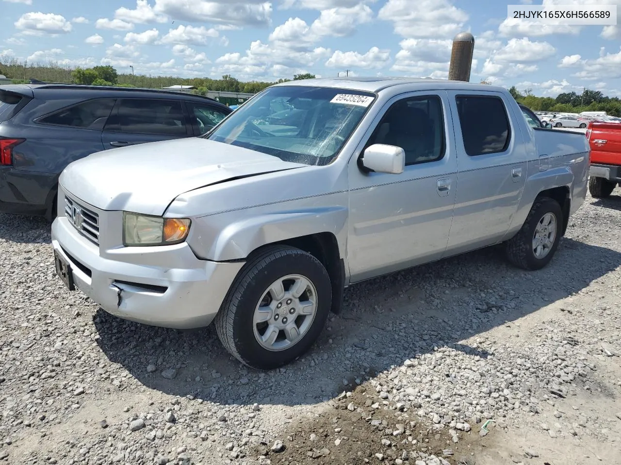 2006 Honda Ridgeline Rtl VIN: 2HJYK165X6H566589 Lot: 69435264