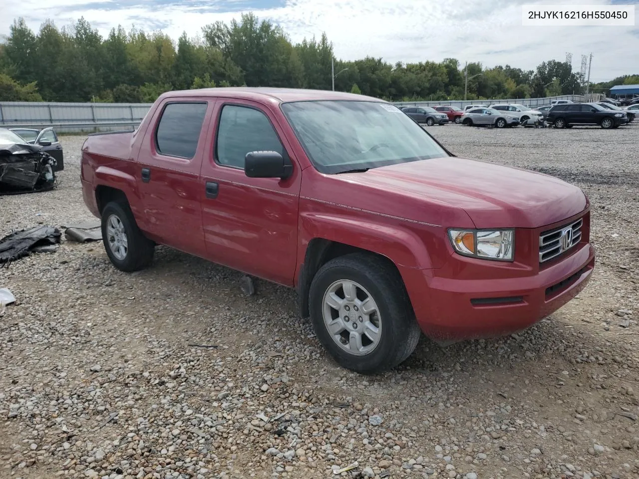 2006 Honda Ridgeline Rt VIN: 2HJYK16216H550450 Lot: 69658714