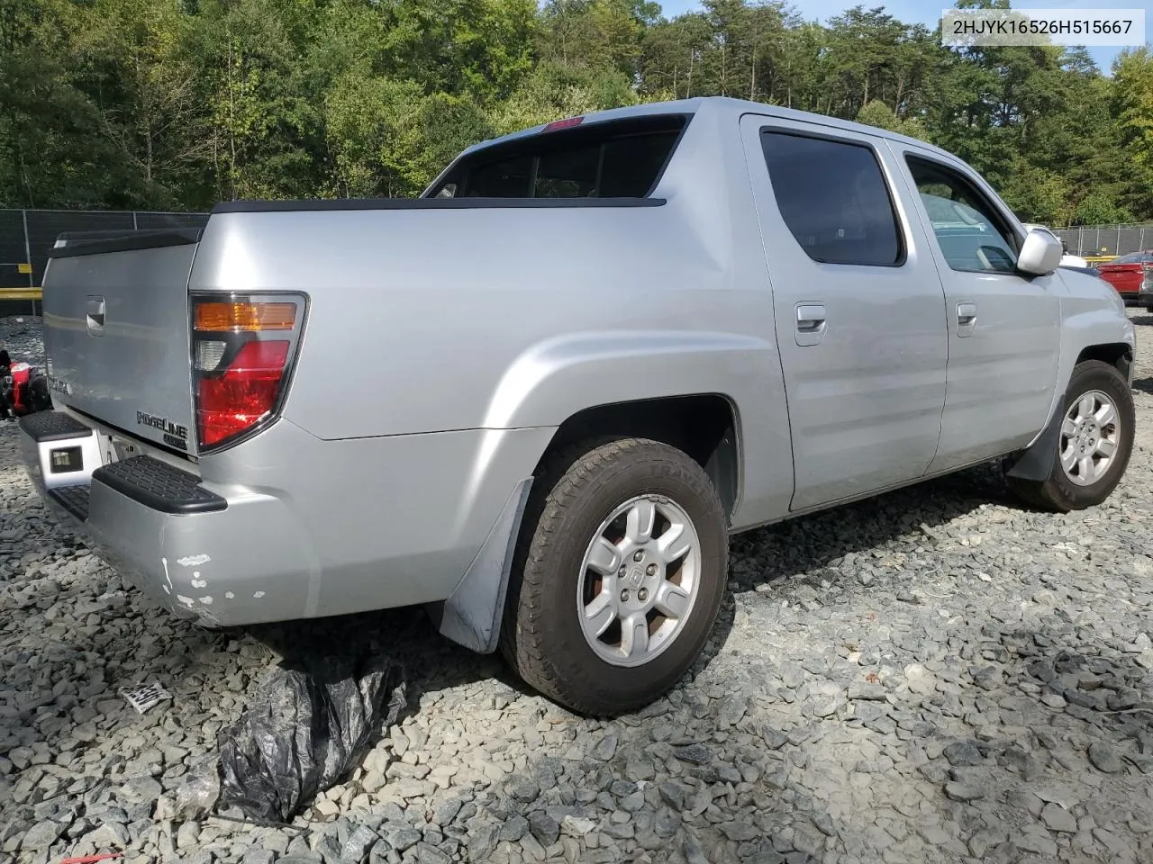 2HJYK16526H515667 2006 Honda Ridgeline Rtl