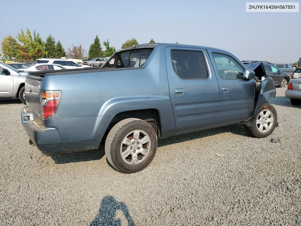 2006 Honda Ridgeline Rts VIN: 2HJYK16426H567551 Lot: 70256764