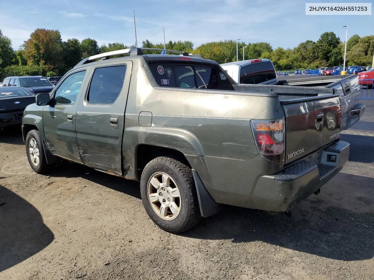 2006 Honda Ridgeline Rts VIN: 2HJYK16426H551253 Lot: 70634094