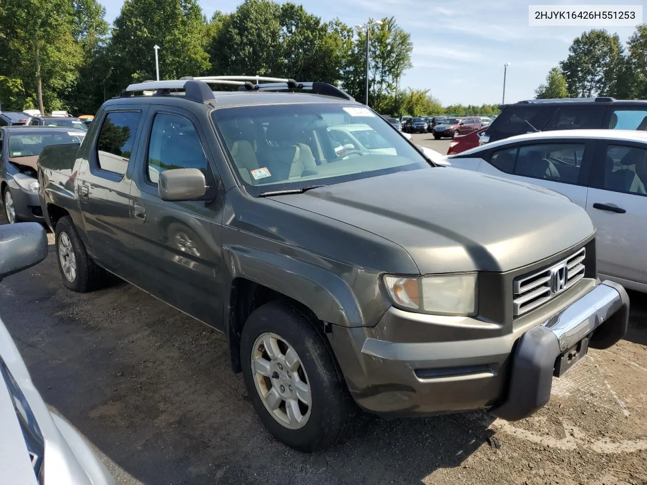 2006 Honda Ridgeline Rts VIN: 2HJYK16426H551253 Lot: 70634094