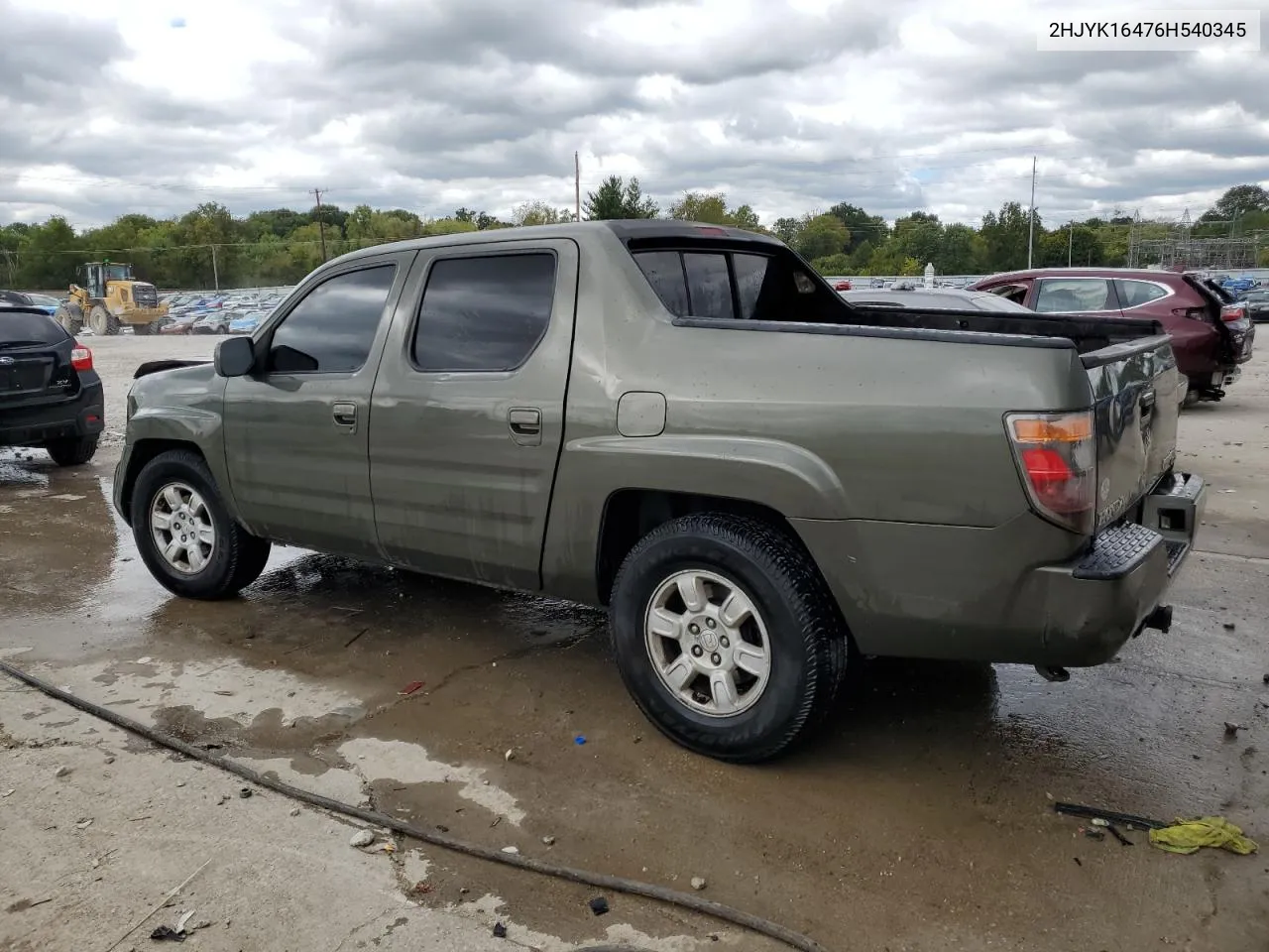 2006 Honda Ridgeline Rts VIN: 2HJYK16476H540345 Lot: 71647014