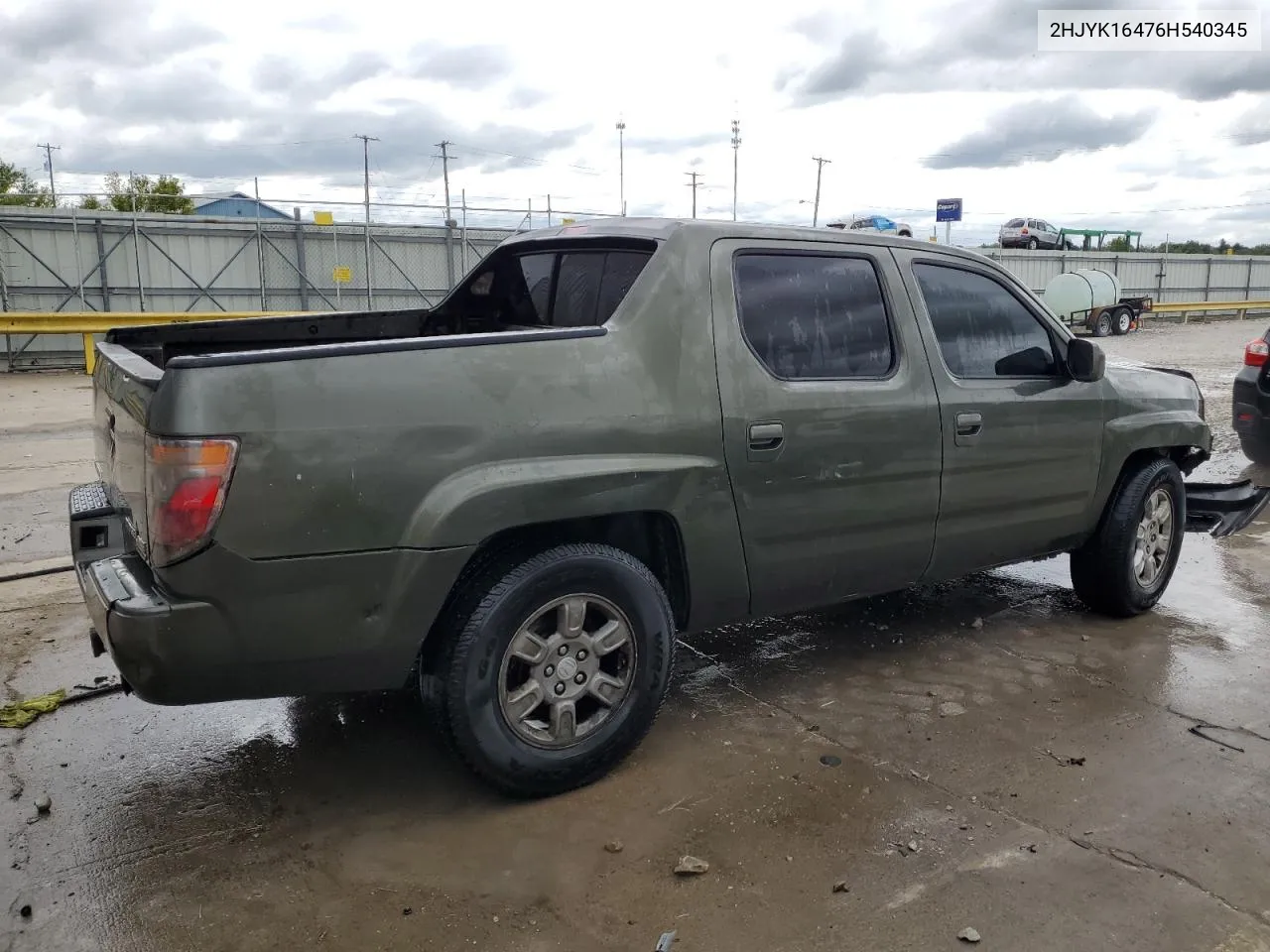 2006 Honda Ridgeline Rts VIN: 2HJYK16476H540345 Lot: 71647014