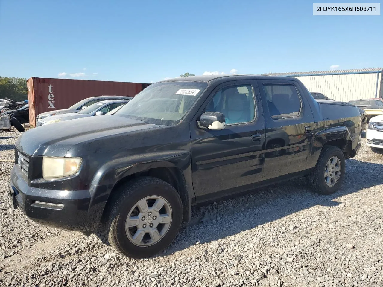 2006 Honda Ridgeline Rtl VIN: 2HJYK165X6H508711 Lot: 72052854