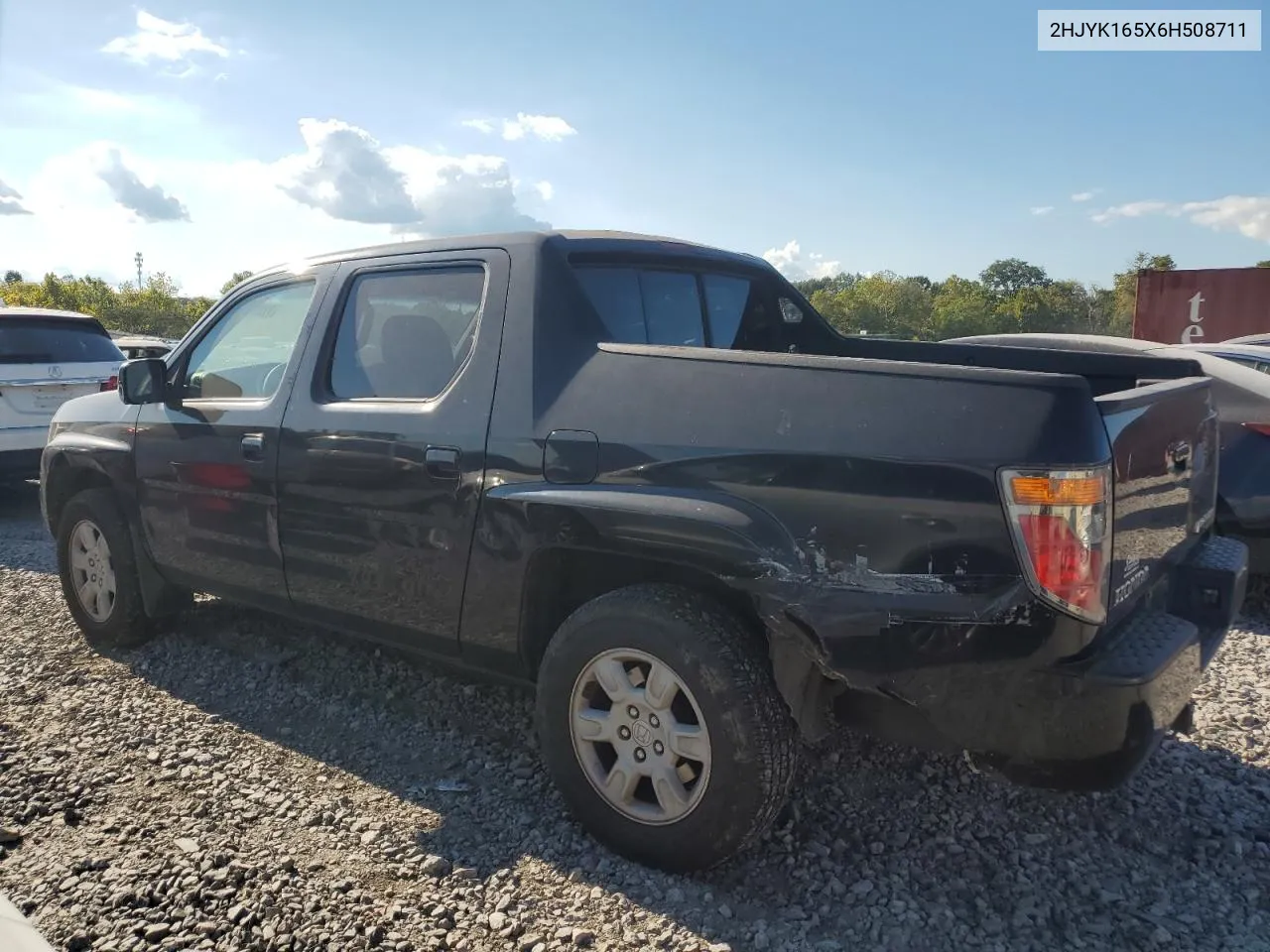 2006 Honda Ridgeline Rtl VIN: 2HJYK165X6H508711 Lot: 72052854