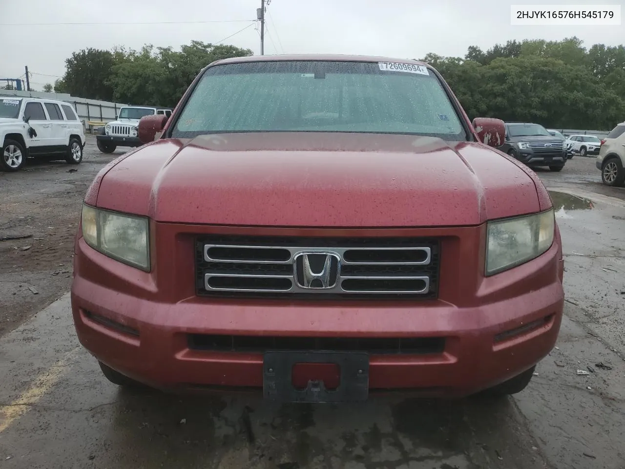 2006 Honda Ridgeline Rtl VIN: 2HJYK16576H545179 Lot: 72609694