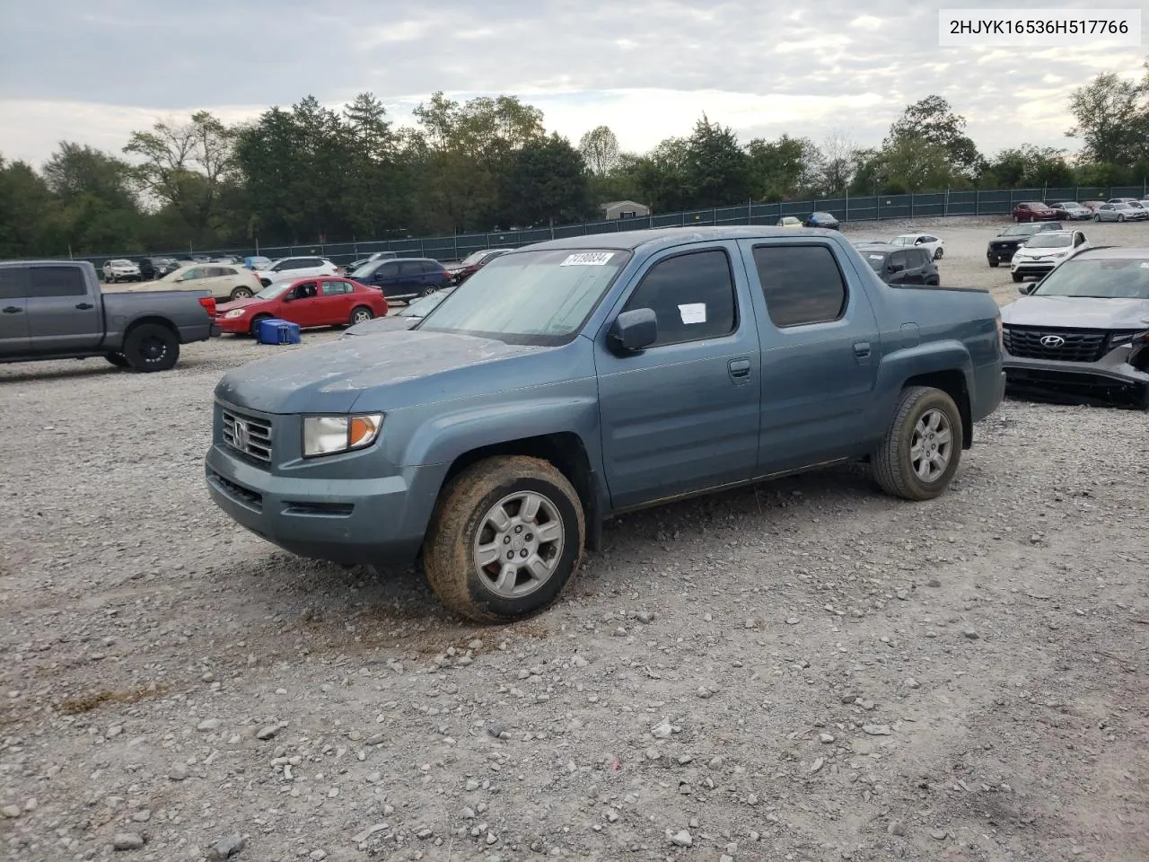 2006 Honda Ridgeline Rtl VIN: 2HJYK16536H517766 Lot: 74190834