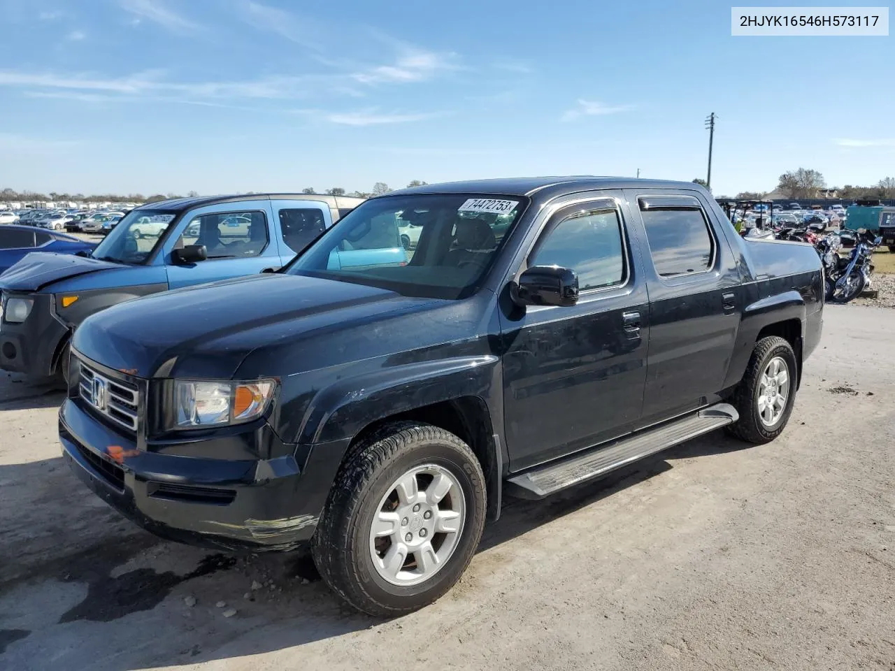 2006 Honda Ridgeline Rtl VIN: 2HJYK16546H573117 Lot: 74472753