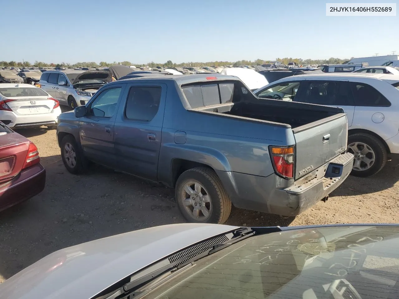 2006 Honda Ridgeline Rts VIN: 2HJYK16406H552689 Lot: 74490154