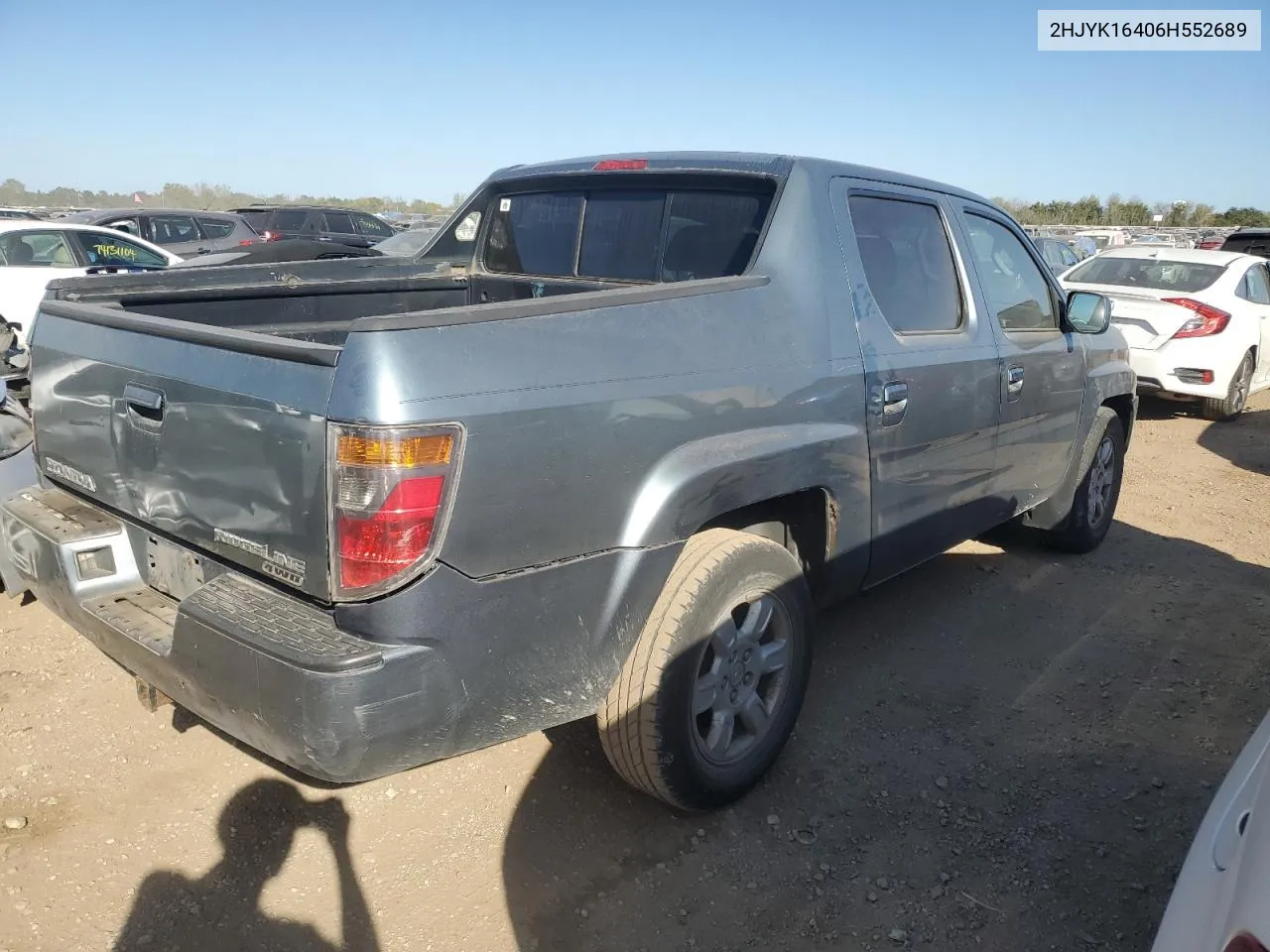 2006 Honda Ridgeline Rts VIN: 2HJYK16406H552689 Lot: 74490154