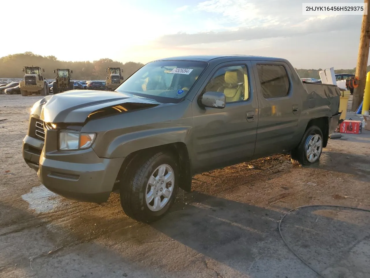 2006 Honda Ridgeline Rts VIN: 2HJYK16456H529375 Lot: 74526394