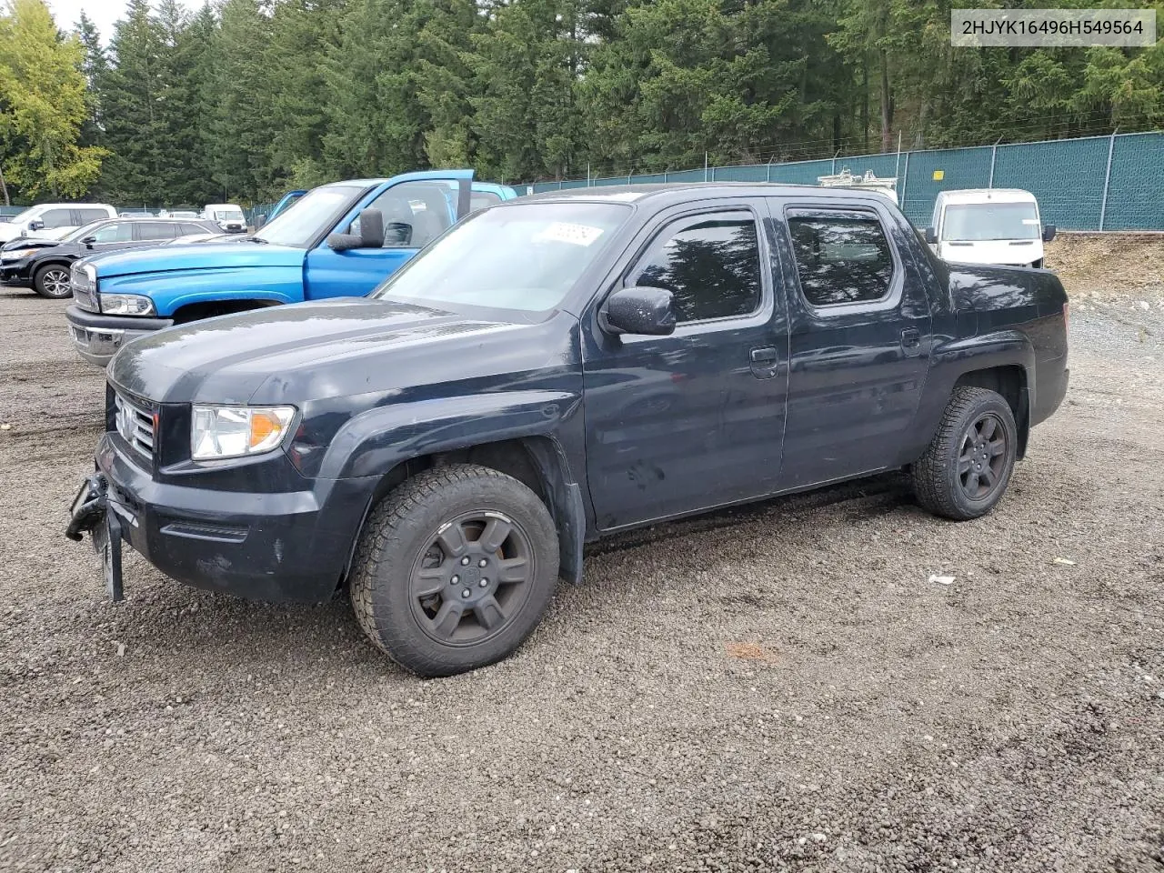 2006 Honda Ridgeline Rts VIN: 2HJYK16496H549564 Lot: 75285764