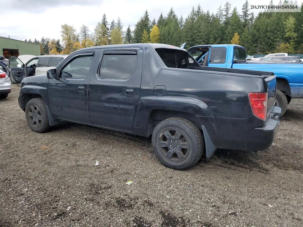 2006 Honda Ridgeline Rts VIN: 2HJYK16496H549564 Lot: 75285764