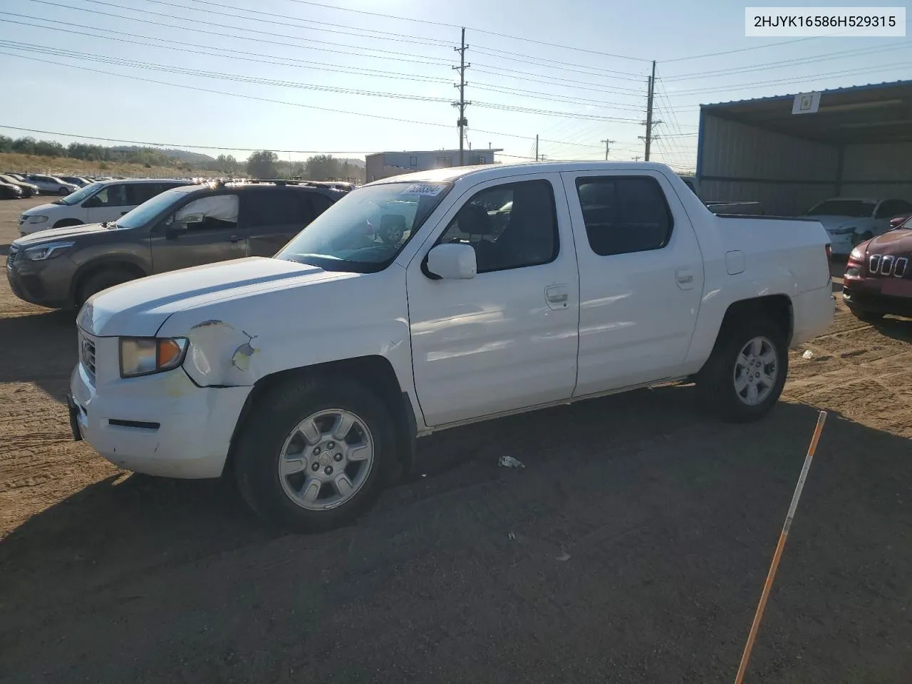 2006 Honda Ridgeline Rtl VIN: 2HJYK16586H529315 Lot: 75288364