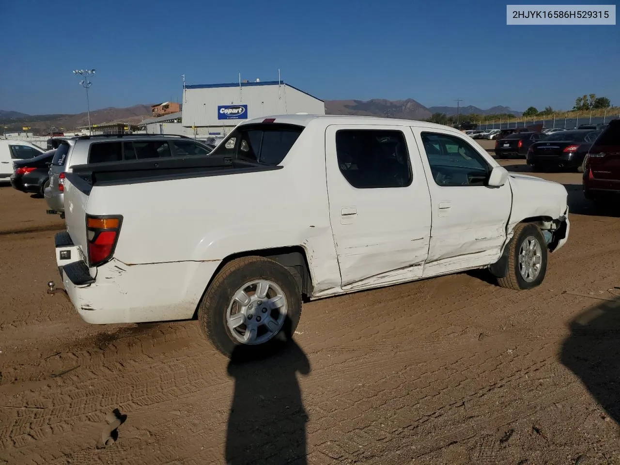 2006 Honda Ridgeline Rtl VIN: 2HJYK16586H529315 Lot: 75288364