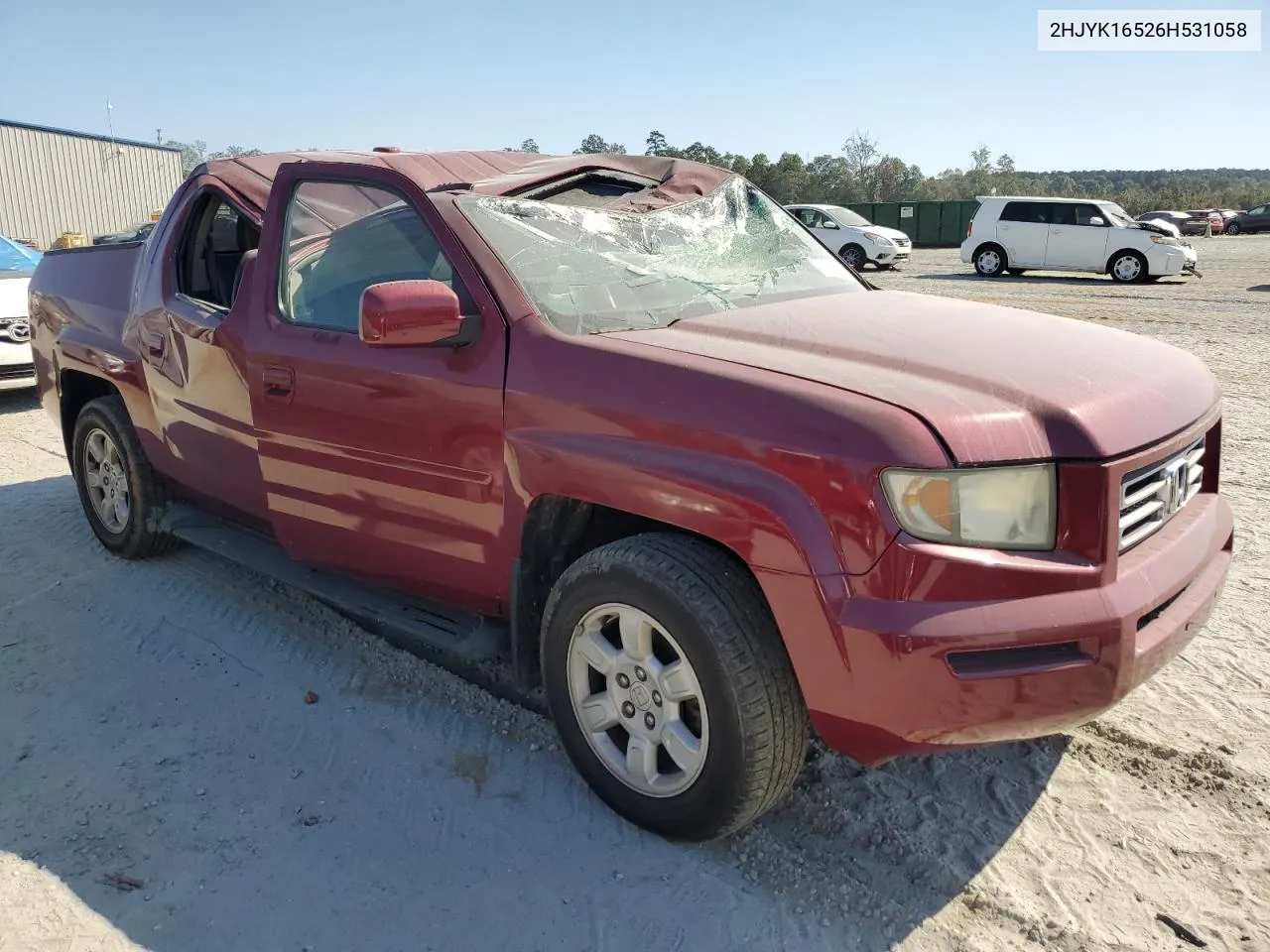 2006 Honda Ridgeline Rtl VIN: 2HJYK16526H531058 Lot: 75290074