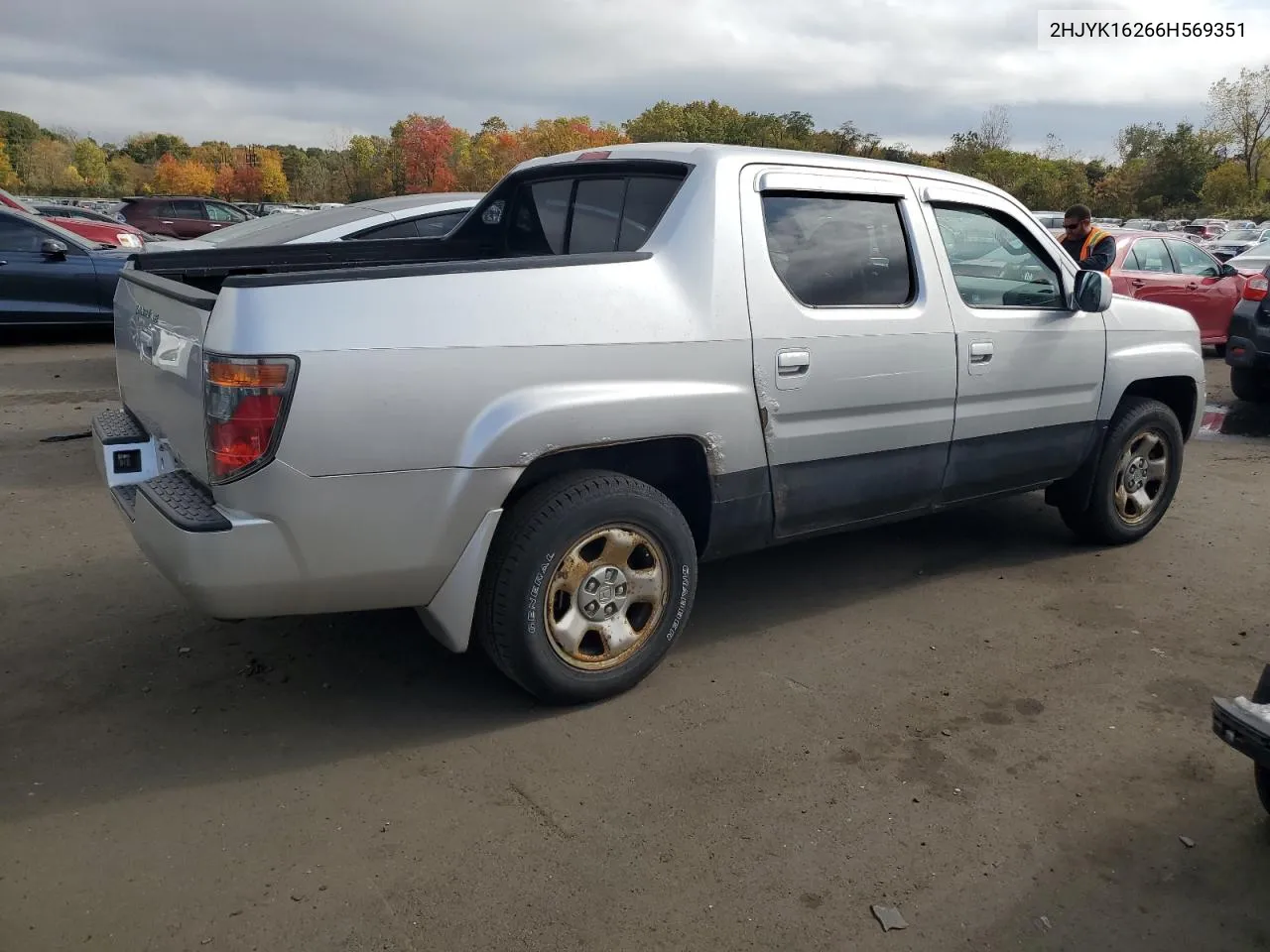 2006 Honda Ridgeline Rt VIN: 2HJYK16266H569351 Lot: 75513954