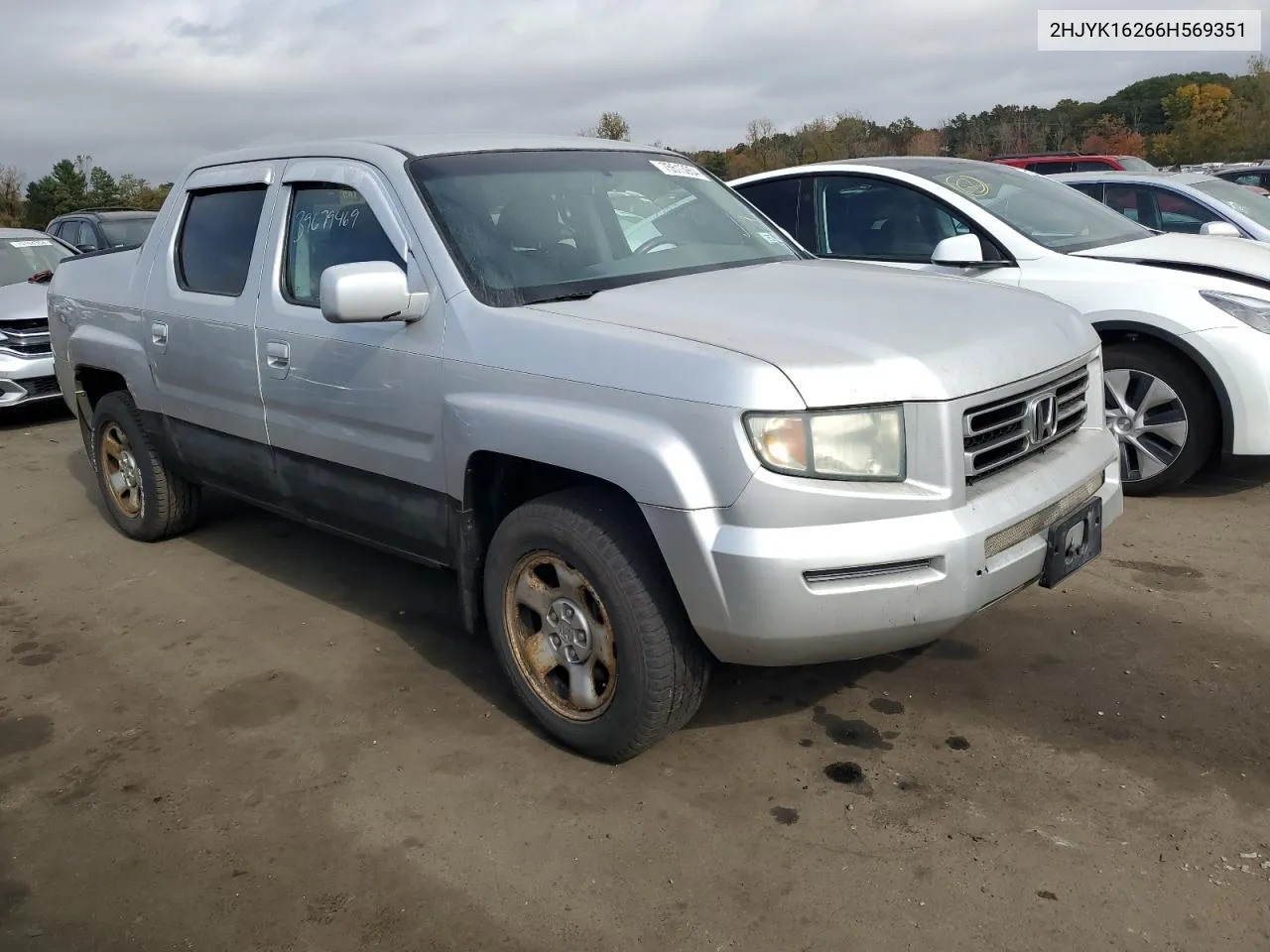 2006 Honda Ridgeline Rt VIN: 2HJYK16266H569351 Lot: 75513954