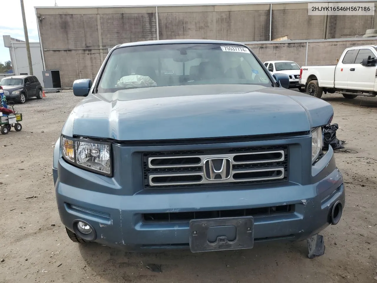 2006 Honda Ridgeline Rtl VIN: 2HJYK16546H567186 Lot: 75537774